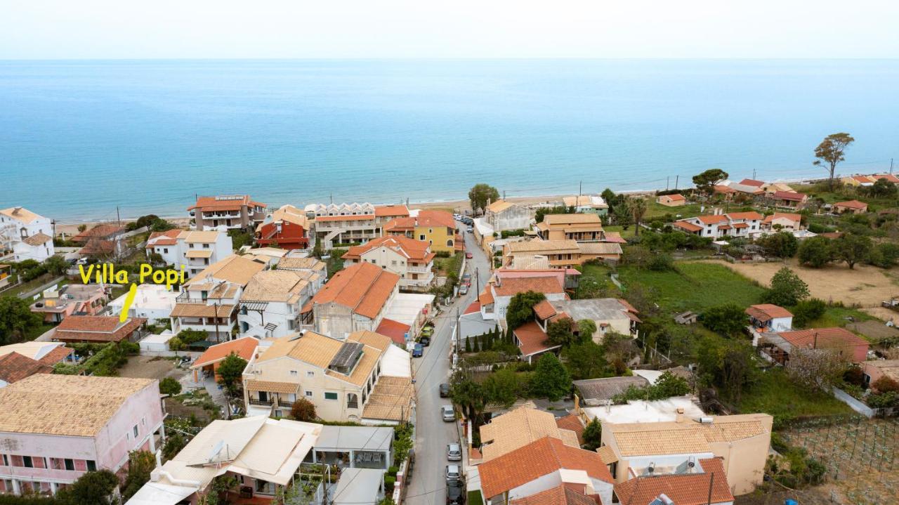 Villa Popi On The Beach Of Agios Gordios Агиос Гордиос Екстериор снимка